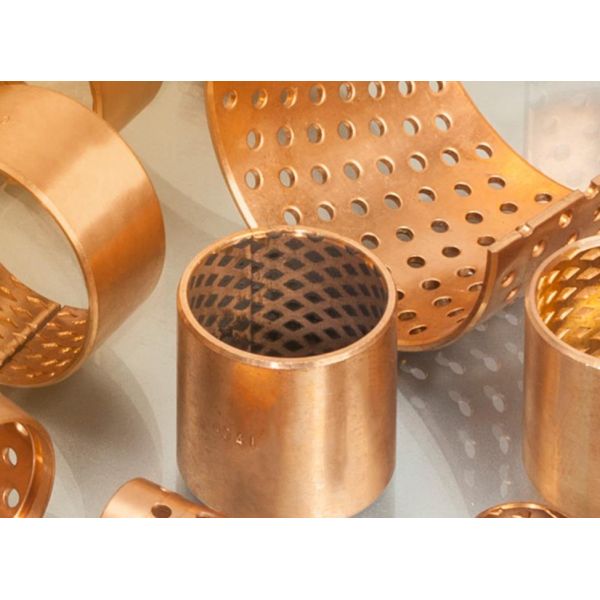 Phosphor Tin Bronze Flange Collar Wrapped Bronze Bushings Diamond Shaped Cusn8 Material H7