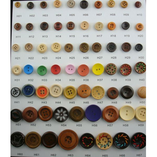 custom made designs nature wooden buttons