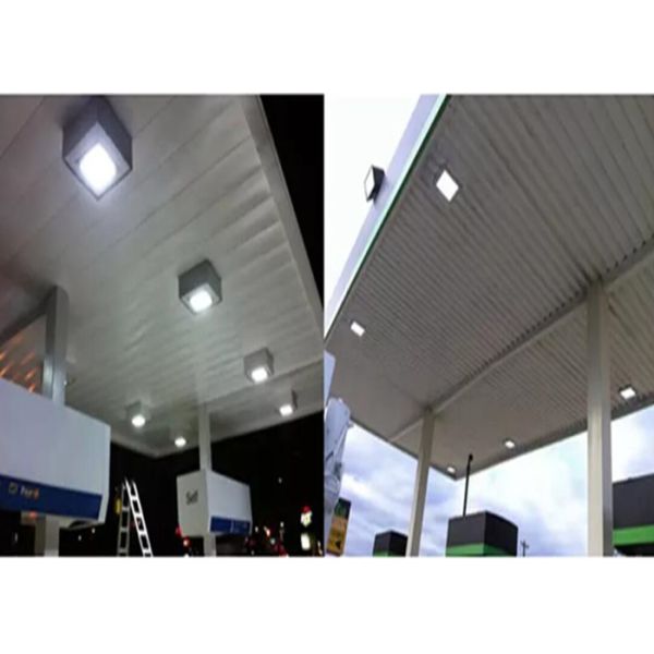 100W Surface Mount Canopy Lights Metal Housing For Buildings Environment Friendly