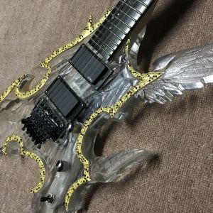 LED acrylic electric guitar ebony fingerboard acrylic body Music instruments