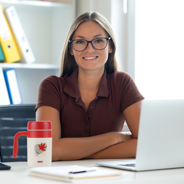 460ml Stainless Steel Insulated Travel Tumblers With Tea Infuser, Double Wall Vacuum Camping Cup for Hot & Cold Drinks Tea