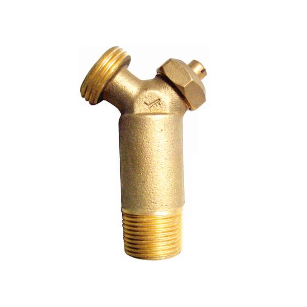 3/4" NPT Brass Water Heater Drain Valve , 2.5" Long Garden Hose Splitter