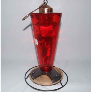 Anodizing SGS Metal Tube Bird Feeder / Glass And Metal Hummingbird Feeder