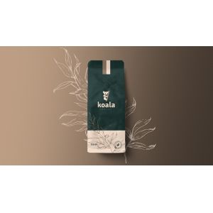 Customized Kraft Paper Flat Bottom Bag With Valve And Zipper