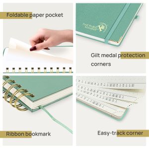 Mint Green 2023 Hardcover Weekly Planner With Robust Medal Binding