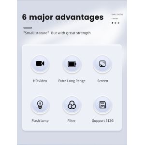 Mini Camera With Screen HD 1080p With Flash Lamp And Battery Dock Portable Retro