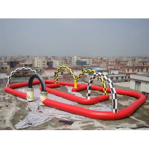Commercial Giant Inflatables Racing Track For Leisure Activities
