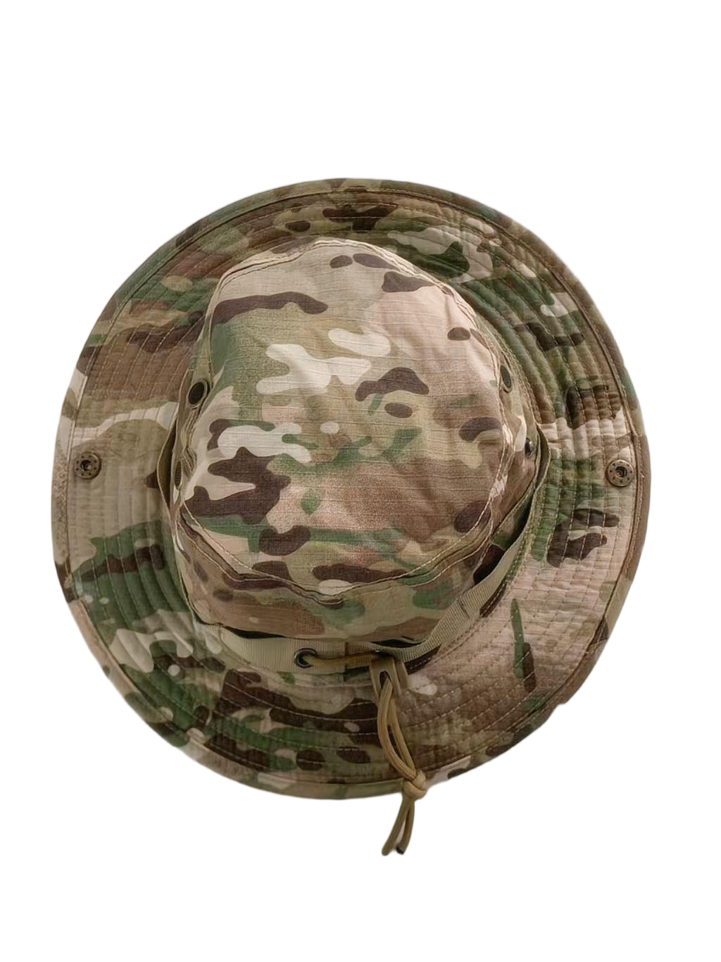 Outdoor Camping Camouflage Tactical Round Brim Hat With Breathable Mesh Custom Cotton Travel Fisherman's Hat