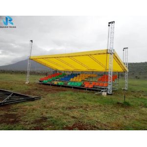 Sgaier Truss Steel Grandstand For Soccer / Basketball Stadium Foldable