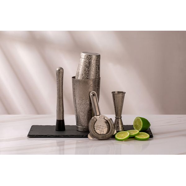 Premium Stainless Steel Bar Tools Boston Cocktail Shaker Set For Bartending