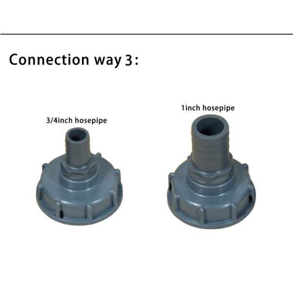 S60*6 IBC Tank Adapter Plastic Fitting 3/4" Casting Connector Water Tank Lid Valve Durable