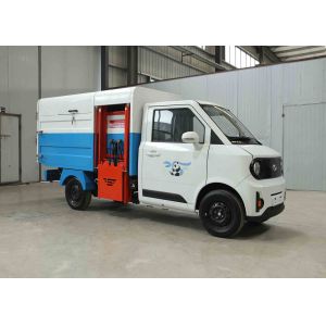 4 cubic electric tricycle garbage truck with hydraulic scissor door