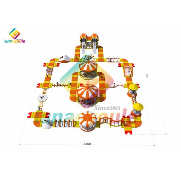 0.6mm Inflatable Floating Water Park For Outdoor Playground