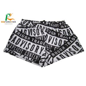 Mesh Lined Polyester Womens Board Shorts Custom Silk Screen Printing