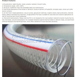 General Purpose Reinforced PVC Lay-Flat Water Discharge Hose,For Use While Back