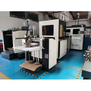 Rigid Gift Cake Box Making Machine L120XW110mm With Dual Box Wrapping System