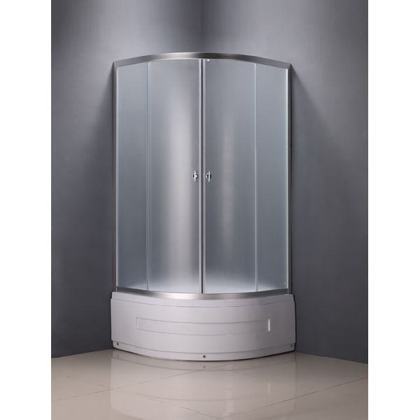 Buy Silver Aluminum Frame Frameless Corner Shower Enclosures at wholesale prices