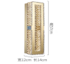 Rustproof Contemporary Gold Crystal Wall Sconce Lighting Electroplating Polishing