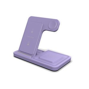 15w Portable Wireless Charger ABS For Mobile Phone Earphone Watch Black And