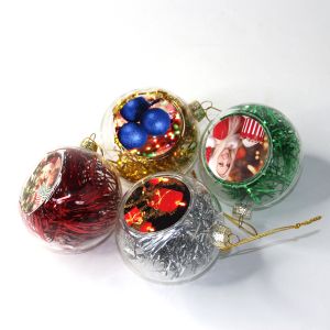 Sublimation Christmas Ball Personalized Custom Printing 8CM Glass Christmas Ball