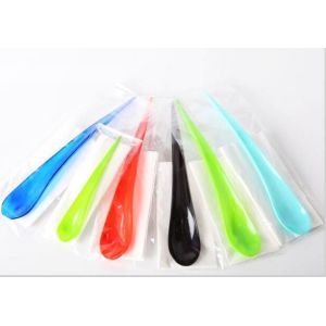 Quality 20cm PS Disposable Water Drop Style Ice Cream Spoon for sale
