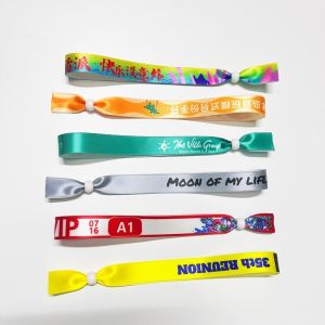 Festival Concert Promotion Events Woven Cloth Wristbands with Acceptable OEM and