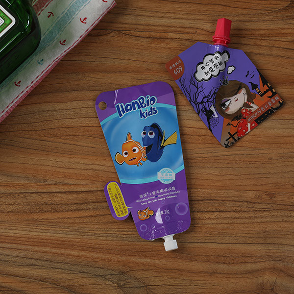 Buy Lip Glaze Mascara Spout Pouch Packaging Pink Cosmetic Pouch at wholesale prices