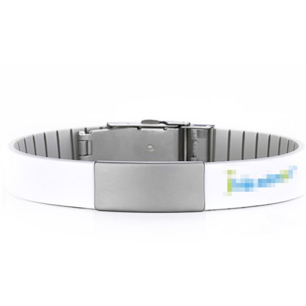 Dual Color Laser Engraved Silicone Bracelets 220*15mm Size Logo Customized