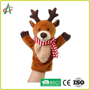 BSCI Full Handcraft Sewing Plush Hand Puppets For Christmas