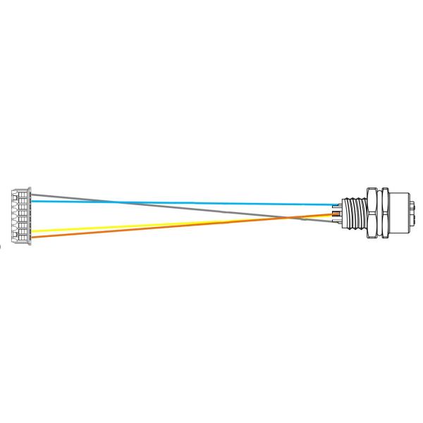Molex 510210800 TO Amphenol LTW M12D-04PFFS-SH800 Display Industrial Ethernet Cable