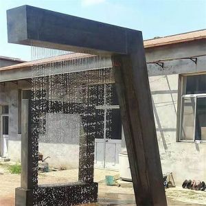 Quality Corten Steel Rain Curtain Waterfall Decorative Outdoor for sale