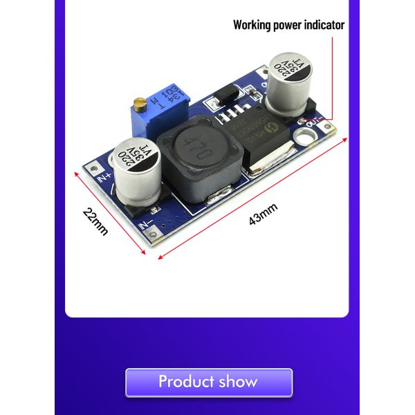 LED and LCD Compatible 43*22mm Super XL6009 DC-DC Boost Module with Adjustable Output