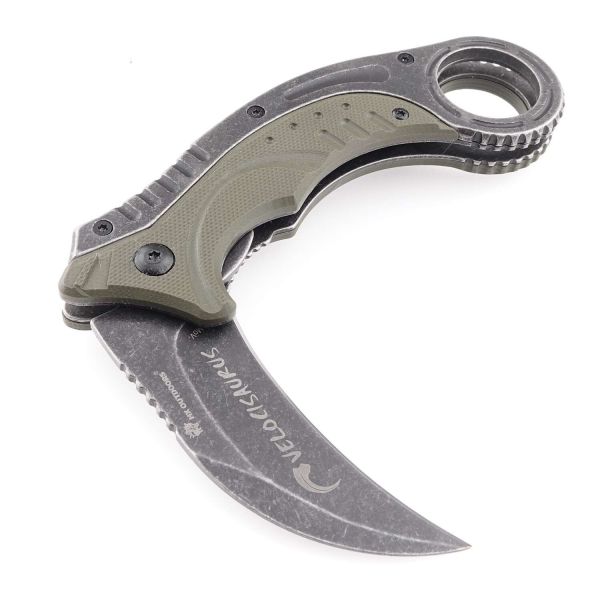 Buy Hunting Foldable Carbon Steel Machete HRC 56 ODM Dinosaur Claw at wholesale prices