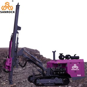 Crawler Hydraulic Drilling Rig 50m Depth Mining Borehole DTH Drilling Rig