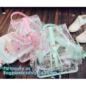 backpack wholesale with padded straps, Promotional Transparent PVC School