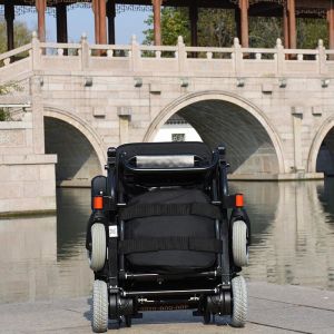 Disabled Easy Classic Foldable Electric Wheelchair With Lithium Battery
