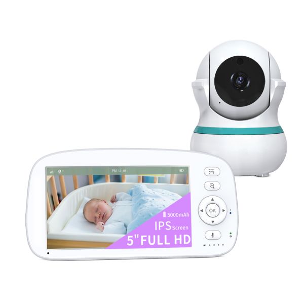 Buy 5 Inch HD Baby Monitor with 360° Camera and 5000mAh Battery at wholesale prices