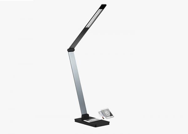 Buy wireless charging led desk lamp kids foldable metal silver chrome table lamp at wholesale prices