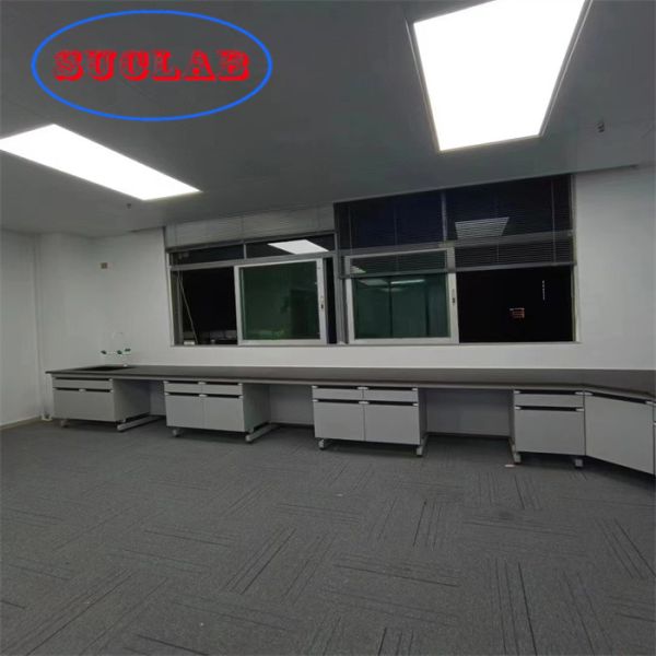 Wood Lab Furniture Materials With Chemical Resistant Laminate Multiple Cabinets