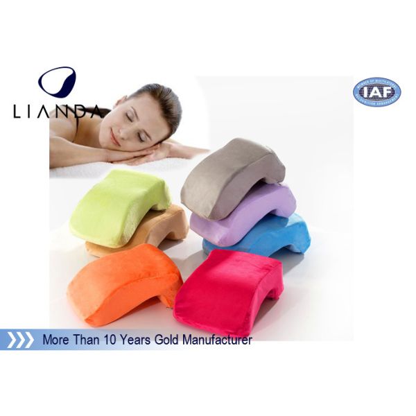 Velvet cover Memory Foam Pillows Customized LOGO for Office Nap , ROHS TUV certificate