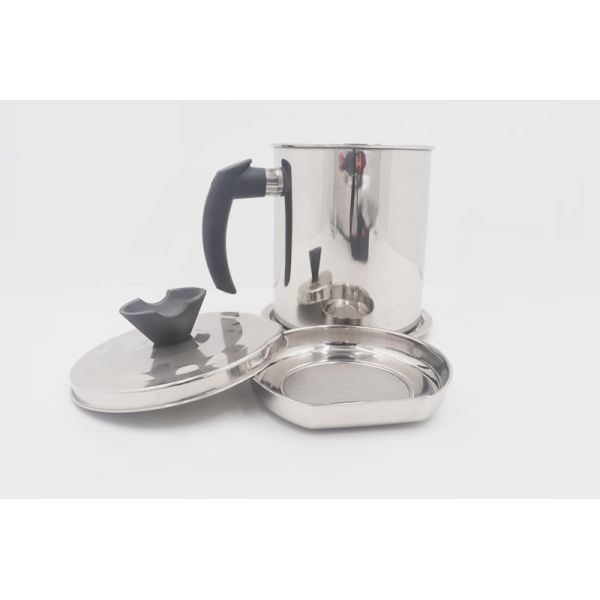 Buy 1.6l 13.5cm Oil Strainer Pot Stainless Steel Cookware Sets With Handle at wholesale prices