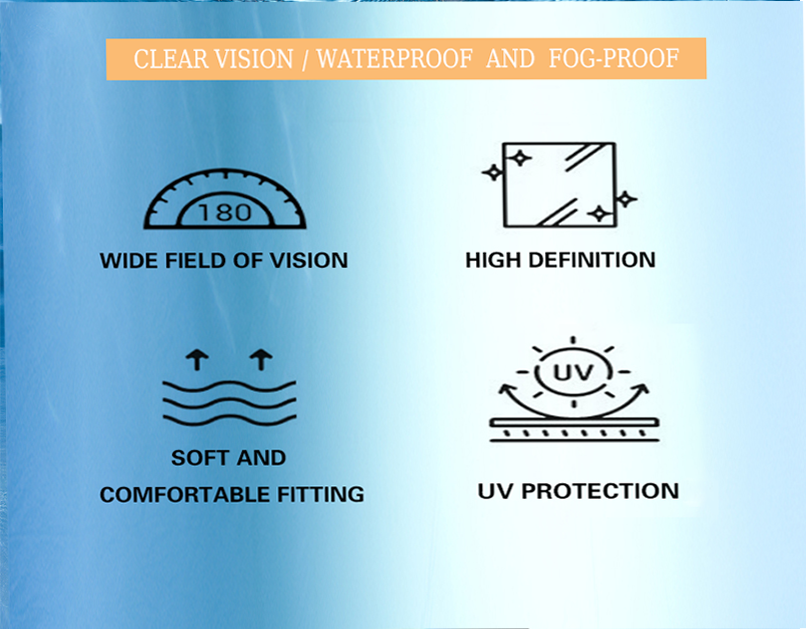 Dark Blue Personalized UV Protection Swimming Goggles Antifog Male Swimming Goggles