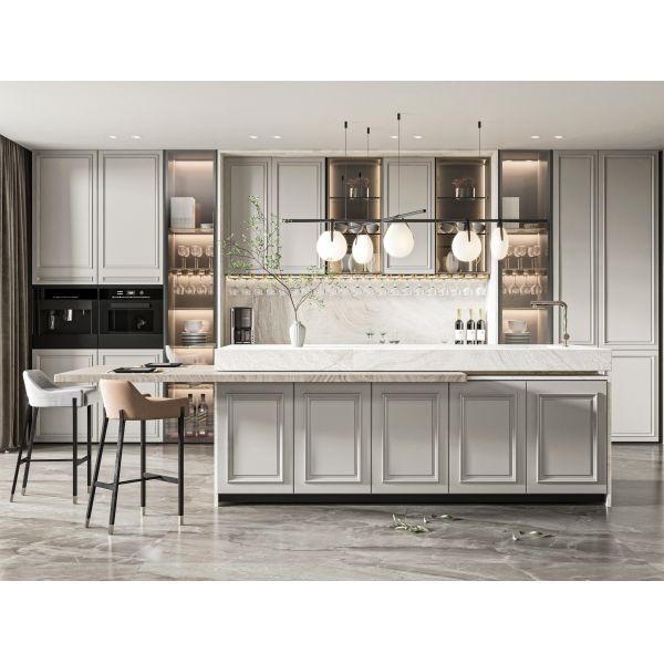 Buy Modern Kitchen Cabinet Set with Pantry - Customizable Colors & Materials at wholesale prices