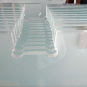 Custom Cut 8mm 10mm Frosted Opaque Translucent Tempered Glass