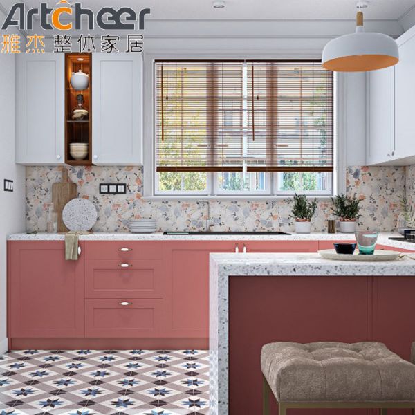 Buy High End Knock Down Design Pink Kitchen Cabinets Discontinued Typed Base Cabinets at wholesale prices