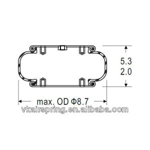 Single Convoluted Air Spring 1B8-550