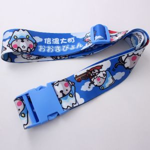 Bright Luggage Name Straps , Luggage Belt Strap With Removable Buckle