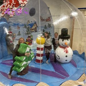 Customized Giant Christmas Inflatable Snow Globe Dome Bubble Bounce House