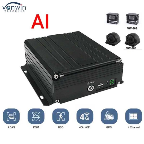 Buy 4CH HDD DVR 4G GPS ADAS DMS 1080P HD Support OEM/ODM MDVR Video System For Car Truck Bus MDVR Car Black Box at wholesale prices