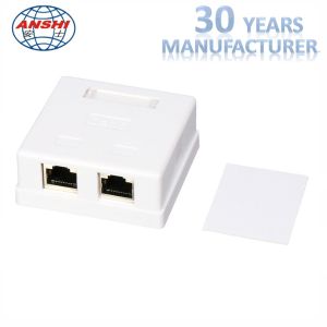 CAT6 / CAT5e STP Surface Mount Box 2 Port For RJ45 Module Fully Testerd
